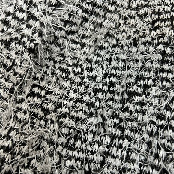 Ruby Rd. Cardigan Sweater Womens Size S Black White Soft Oversized Fit Fuzzy - Picture 4 of 8